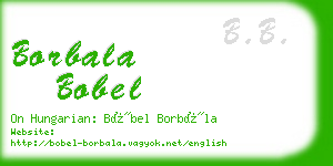 borbala bobel business card